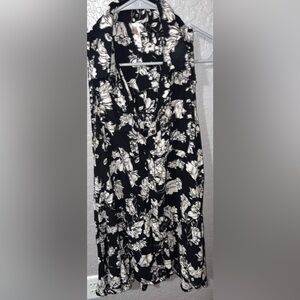 True Destiny Black and White Floral Dress